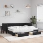 Sofá cama nido con cajones terciopelo negro 90x200 cm de vidaXL, Camas y somieres - Ref: Foro24-3196743, Precio: 280,27 €, De...