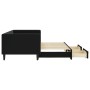 Sofá cama nido con cajones terciopelo negro 90x200 cm de vidaXL, Camas y somieres - Ref: Foro24-3196743, Precio: 280,27 €, De...