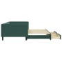 Sofá cama nido con cajones terciopelo verde oscuro 100x200 cm de vidaXL, Camas y somieres - Ref: Foro24-3196748, Precio: 298,...