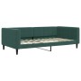 Sofá cama nido con cajones terciopelo verde oscuro 100x200 cm de vidaXL, Camas y somieres - Ref: Foro24-3196748, Precio: 298,...