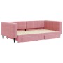 Sofá cama nido con cajones terciopelo rosa 100x200 cm de vidaXL, Camas y somieres - Ref: Foro24-3196749, Precio: 318,88 €, De...