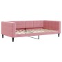 Sofá cama nido con cajones terciopelo rosa 100x200 cm de vidaXL, Camas y somieres - Ref: Foro24-3196749, Precio: 318,88 €, De...
