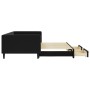 Sofá cama nido con cajones terciopelo negro 100x200 cm de vidaXL, Camas y somieres - Ref: Foro24-3196750, Precio: 306,60 €, D...