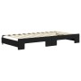 Sofá cama nido con cajones terciopelo negro 100x200 cm de vidaXL, Camas y somieres - Ref: Foro24-3196750, Precio: 306,60 €, D...