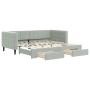 Sofá cama nido con cajones terciopelo gris claro 90x190 cm de vidaXL, Camas y somieres - Ref: Foro24-3196752, Precio: 289,58 ...