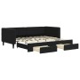 Sofá cama nido con cajones terciopelo negro 90x190 cm de vidaXL, Camas y somieres - Ref: Foro24-3196754, Precio: 298,64 €, De...