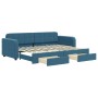 Sofá cama nido con cajones terciopelo azul 80x200 cm de vidaXL, Camas y somieres - Ref: Foro24-3196969, Precio: 290,15 €, Des...