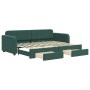 Sofá cama nido con cajones terciopelo verde oscuro 80x200 cm de vidaXL, Camas y somieres - Ref: Foro24-3196972, Precio: 292,5...