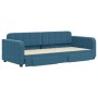 Sofá cama nido con cajones terciopelo azul 90x200 cm de vidaXL, Camas y somieres - Ref: Foro24-3196976, Precio: 307,76 €, Des...