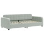 Sofá cama nido con cajones terciopelo gris claro 90x200 cm de vidaXL, Camas y somieres - Ref: Foro24-3196977, Precio: 294,85 ...