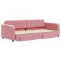 Sofá cama nido con cajones terciopelo rosa 90x200 cm de vidaXL, Camas y somieres - Ref: Foro24-3196980, Precio: 369,29 €, Des...