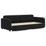 Sofá cama nido con cajones terciopelo negro 90x200 cm de vidaXL, Camas y somieres - Ref: Foro24-3196981, Precio: 297,13 €, De...