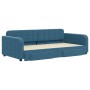 Sofá cama nido con cajones terciopelo azul 100x200 cm de vidaXL, Camas y somieres - Ref: Foro24-3196983, Precio: 303,92 €, De...