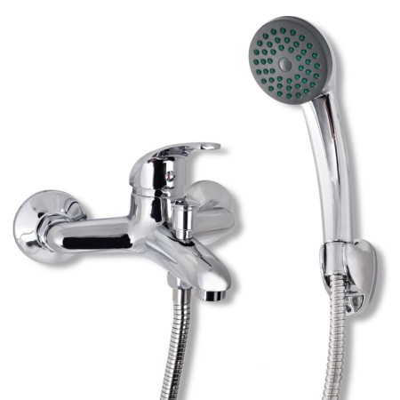 Kit de grifo mezclador para ducha de baño cromado de vidaXL, Grifos - Ref: Foro24-140832, Precio: 35,92 €, Descuento: %