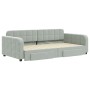 Sofá cama nido con cajones terciopelo gris claro 100x200 cm de vidaXL, Camas y somieres - Ref: Foro24-3196984, Precio: 352,45...