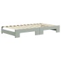 Sofá cama nido con cajones terciopelo gris claro 100x200 cm de vidaXL, Camas y somieres - Ref: Foro24-3196984, Precio: 352,45...