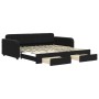 Sofá cama nido con cajones terciopelo negro 100x200 cm de vidaXL, Camas y somieres - Ref: Foro24-3196988, Precio: 316,68 €, D...