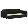 Sofá cama nido con cajones terciopelo negro 100x200 cm de vidaXL, Camas y somieres - Ref: Foro24-3196988, Precio: 316,68 €, D...