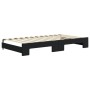 Sofá cama nido con cajones terciopelo negro 100x200 cm de vidaXL, Camas y somieres - Ref: Foro24-3196988, Precio: 316,68 €, D...