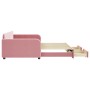 Sofá cama nido con cajones terciopelo rosa 100x200 cm de vidaXL, Camas y somieres - Ref: Foro24-3196987, Precio: 312,97 €, De...