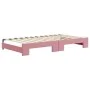 Ausziehbares Schlafsofa mit rosa Samtschubladen 100x200 cm von vidaXL, Betten und Lattenroste - Ref: Foro24-3196987, Preis: 3...