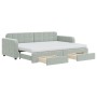 Sofá cama nido con cajones terciopelo gris claro 80x200 cm de vidaXL, Camas y somieres - Ref: Foro24-3196994, Precio: 512,18 ...