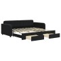 Sofá cama nido con cajones terciopelo negro 90x190 cm de vidaXL, Camas y somieres - Ref: Foro24-3196992, Precio: 289,07 €, De...