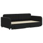 Sofá cama nido con cajones terciopelo negro 90x190 cm de vidaXL, Camas y somieres - Ref: Foro24-3196992, Precio: 289,07 €, De...