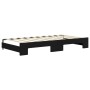 Sofá cama nido con cajones terciopelo negro 90x190 cm de vidaXL, Camas y somieres - Ref: Foro24-3196992, Precio: 289,07 €, De...