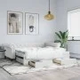 Sofá cama nido con cajones cuero sintético blanco 90x200 cm de vidaXL, Camas y somieres - Ref: Foro24-3197732, Precio: 327,14...