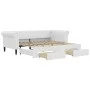 Sofá cama nido con cajones cuero sintético blanco 90x200 cm de vidaXL, Camas y somieres - Ref: Foro24-3197732, Precio: 327,14...