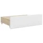 Sofá cama nido con cajones cuero sintético blanco 90x200 cm de vidaXL, Camas y somieres - Ref: Foro24-3197732, Precio: 327,14...