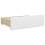 Sofá cama nido con cajones cuero sintético blanco 90x200 cm de vidaXL, Camas y somieres - Ref: Foro24-3197732, Precio: 329,13...