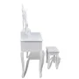 Tocador con espejo y taburete 7 cajones blanco de vidaXL, Tocadores para dormitorios - Ref: Foro24-241002, Precio: 258,53 €, ...