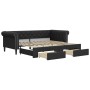 Sofá cama nido con cajones cuero sintético negro 90x200 cm de vidaXL, Camas y somieres - Ref: Foro24-3197731, Precio: 332,54 ...