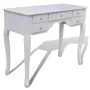 Tocador con espejo y taburete 7 cajones blanco de vidaXL, Tocadores para dormitorios - Ref: Foro24-241002, Precio: 258,53 €, ...
