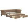 Sofá cama nido con cajones cuero sintético cappuccino 90x200 cm de vidaXL, Camas y somieres - Ref: Foro24-3197734, Precio: 30...