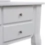 Tocador con espejo y taburete 7 cajones blanco de vidaXL, Tocadores para dormitorios - Ref: Foro24-241002, Precio: 258,53 €, ...