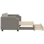 Trundle sofa bed with drawers taupe gray fabric 80x200 cm by vidaXL, Beds and slatted bases - Ref: Foro24-3197668, Price: 292...