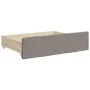 Trundle sofa bed with drawers taupe gray fabric 80x200 cm by vidaXL, Beds and slatted bases - Ref: Foro24-3197668, Price: 292...