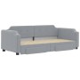 Sofá cama nido con cajones tela gris claro 90x200 cm de vidaXL, Camas y somieres - Ref: Foro24-3197670, Precio: 298,57 €, Des...