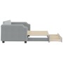 Sofá cama nido con cajones tela gris claro 90x200 cm de vidaXL, Camas y somieres - Ref: Foro24-3197670, Precio: 298,57 €, Des...