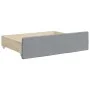 Trundle sofa bed with drawers light gray fabric 80x200 cm by vidaXL, Beds and slatted bases - Ref: Foro24-3197561, Price: 288...
