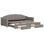 Sofá cama nido con cajones tela gris taupe 80x200 cm de vidaXL, Camas y somieres - Ref: Foro24-3197564, Precio: 292,69 €, Des...