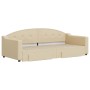 Sofá cama nido con cajones tela color crema 90x200 cm de vidaXL, Camas y somieres - Ref: Foro24-3197570, Precio: 287,85 €, De...