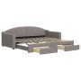 Sofá cama nido con cajones tela gris taupe 90x200 cm de vidaXL, Camas y somieres - Ref: Foro24-3197569, Precio: 294,45 €, Des...