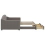 Sofá cama nido con cajones tela gris taupe 90x200 cm de vidaXL, Camas y somieres - Ref: Foro24-3197569, Precio: 294,45 €, Des...