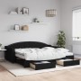 Sofá cama nido con cajones tela negro 90x200 cm de vidaXL, Camas y somieres - Ref: Foro24-3197568, Precio: 299,15 €, Descuent...