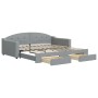 Sofá cama nido con cajones tela gris claro 100x200 cm de vidaXL, Camas y somieres - Ref: Foro24-3197571, Precio: 304,40 €, De...