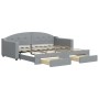 Sofá cama nido con cajones tela gris claro 90x190 cm de vidaXL, Camas y somieres - Ref: Foro24-3197576, Precio: 287,97 €, Des...